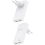 Aisens Cargador de Pared GaN Ultra Delgado 65W 2xUSB-C Blanco ASCH-65W2P077-W